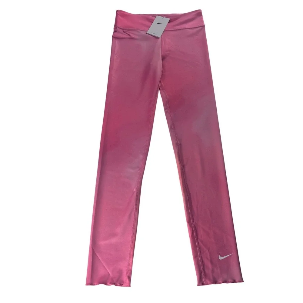 Nike Girls XL‎ Dri-FIT Training Leggings Pink Shiny Shimmer DJ5901-622 NWT